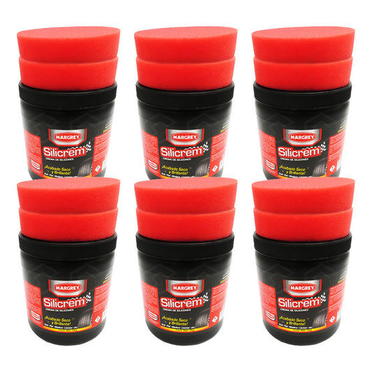 6 Silicrem 1lt Crema Silicones Tablero Llantas Abrillantador Blanco