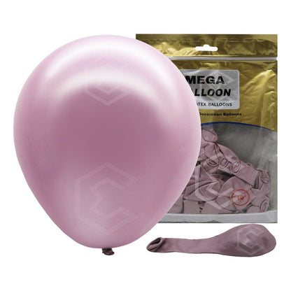 Bolsa 50 Globos Rosa Lila Metalico #10 Fiestas Bodas Latex Rosa Lila Metalico