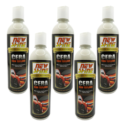 5 Cera Con Teflona No Mas Pinturas Opacas Brillo Duradero
