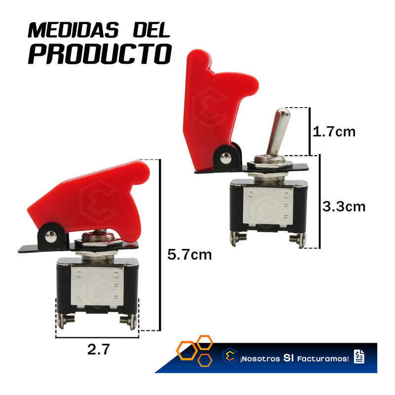 Switch Interruptor 1 Paso Tipo Nos Con Tapa Sin Luz 1 Pieza