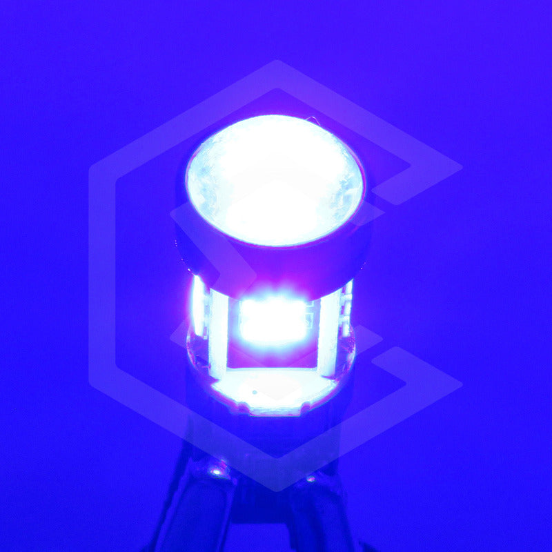 Par De Focos De Pellizco T10 15 Led Canbus Con Lupa 4010 12v
