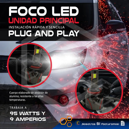 2 Focos 30 Leds H11 Ventilador Alta O Baja 36000lm 95w 9-36v H11