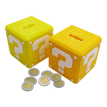 Alcancía Caja Cubo Mario Bross Imán 3d Question Block 7.5cm