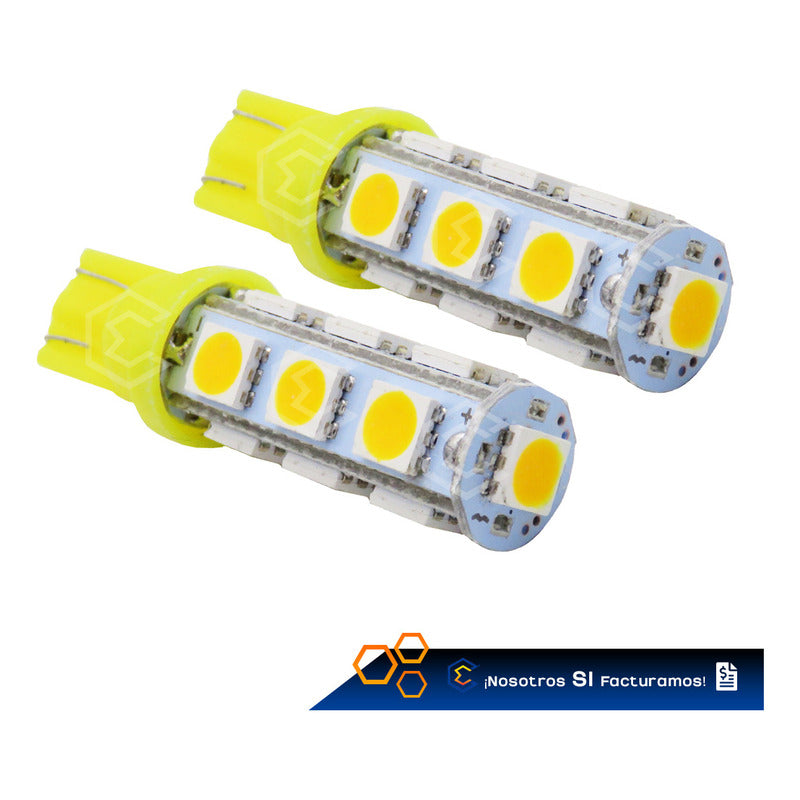 Par De Focos Pellizco 13 Leds 5050 T10-158 Cuartos Stop 12v