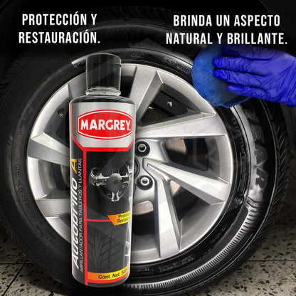 Autobrillo A 500ml Abrillanta Protege Tablero Llanta Margrey Blanco