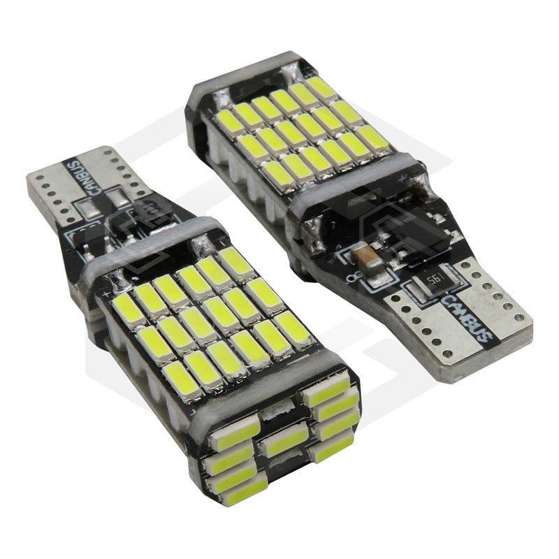 10pzs Focos Led T15 W16w Canbus 45 Smd 4014 1800lm Auto 12v
