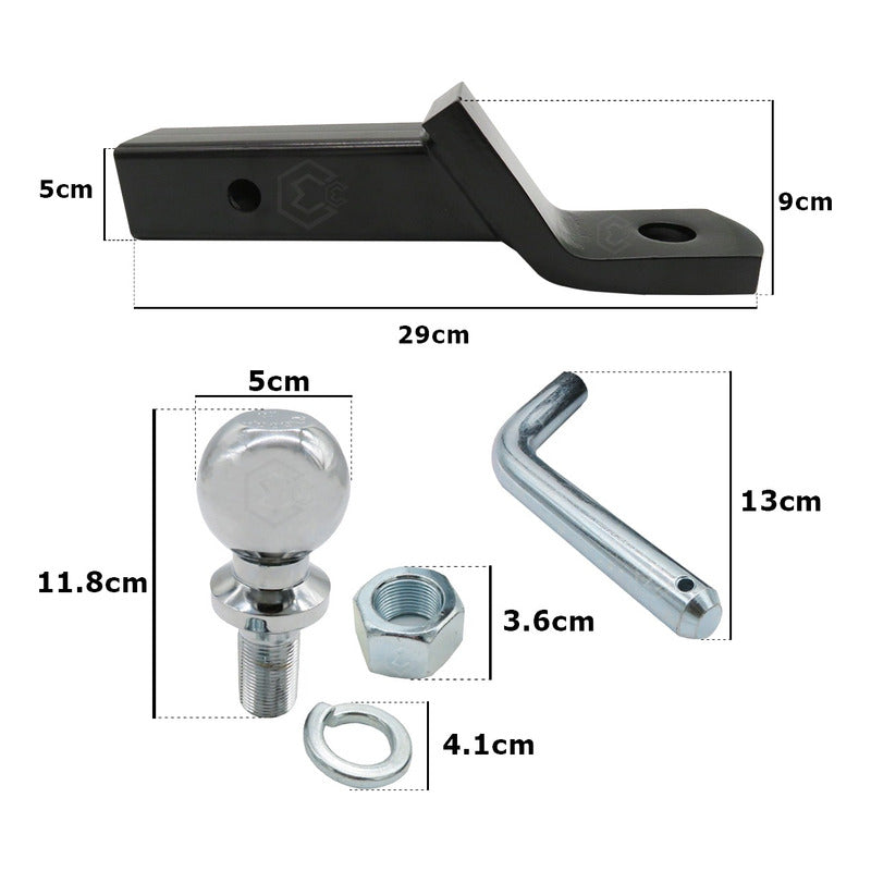 Kit De Arrastre Lengüeta Perno Con Bola De Remolque 2 PuLG