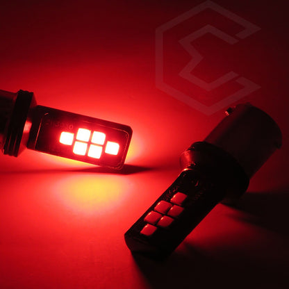 2 Focos 12 Led Canbus Cuarto Stop 12-24v 1156 57 3157  7507