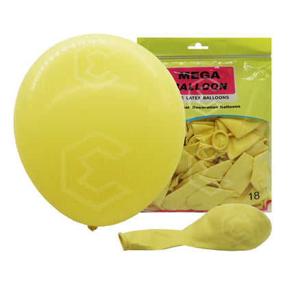 Bolsa 25 Globos Amarillo Brillo #18 Adorno Fiesta Boda Latex Amarillo