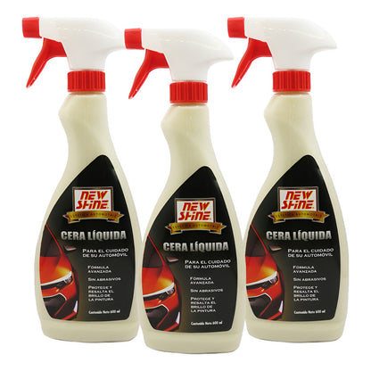 3 Cera Con Atomizador Formula Avanzada Sin Abrasivos 600ml.