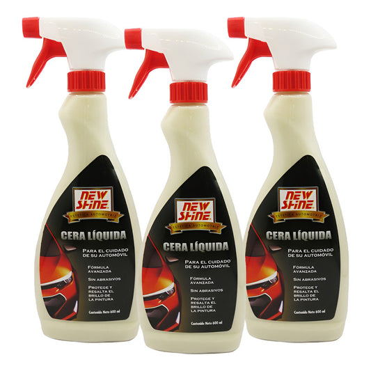 3 Cera Con Atomizador Formula Avanzada Sin Abrasivos 600ml.