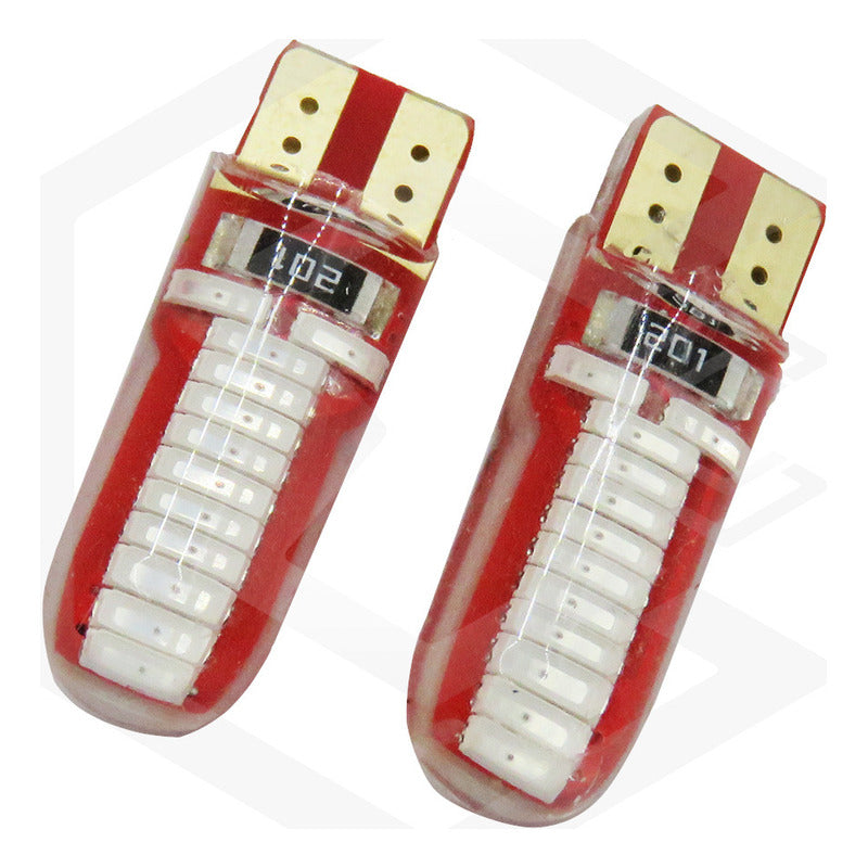 Kit 10 Focos De Pellizco T10 W5w 24 Leds Canbus 12v Fijo