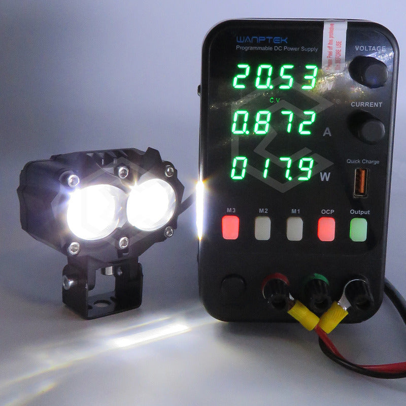 Par De Faros 8 Leds Bicolor Rgb 2 Lupas 5 Funciones 12-24v