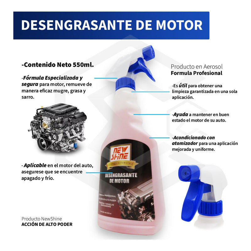 Desengrasante Para Motor Atomizador  Quita Grasa Y Sarro T Tranparente