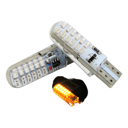 Par De Focos De Pellizco 24 Leds Smd T10 Gel Luz Estrobo 12v