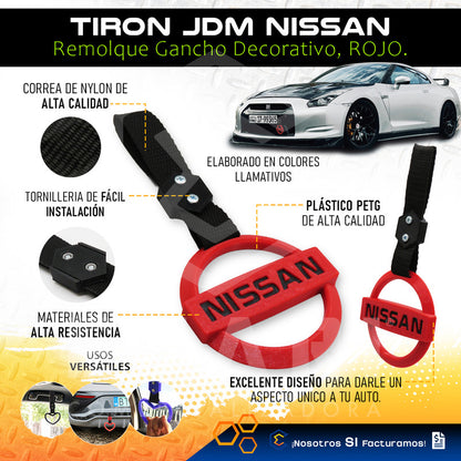 Tiron Nissan Jdm Tsurikawa Strap Remolque Gancho Decorativo