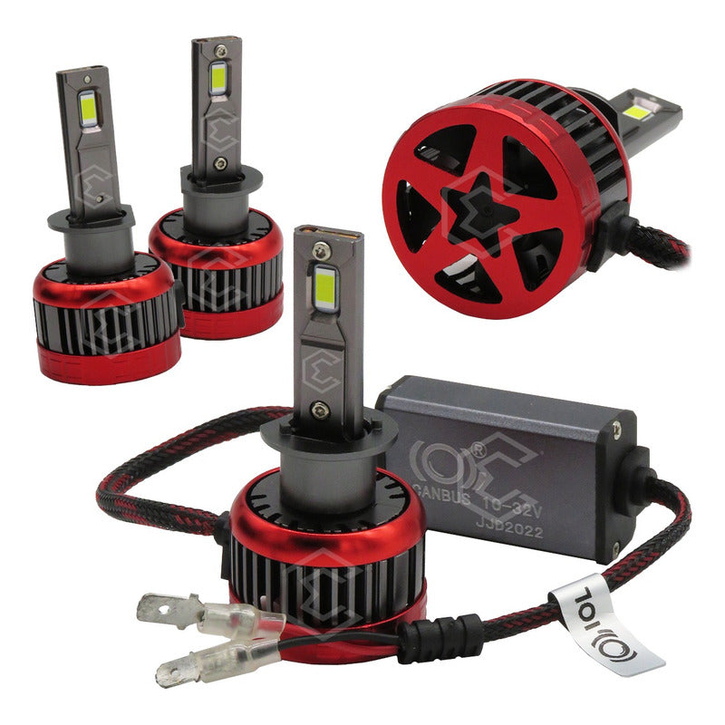 Kit 2 Focos Led H1 Csp Canbus Ventilador Alta Baja 16000lm H1