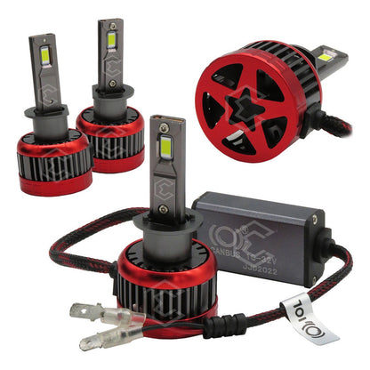 Kit 2 Focos Led H1 Csp Canbus Ventilador Alta Baja 16000lm H1
