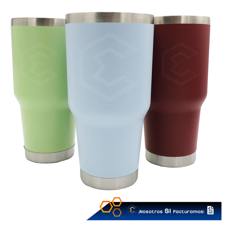 Termo Vaso Personalizado Nombre O Logo Láser 30oz Acero Inox