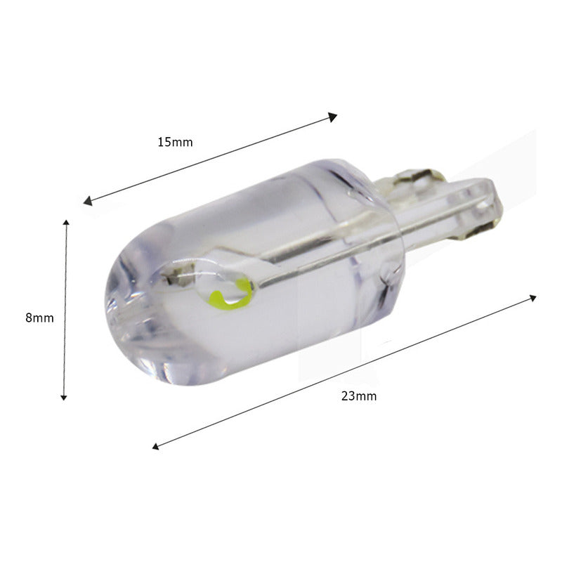 10 Focos Pellizco T10 1 Hiper Leds Cristal Alta Potencia 12v