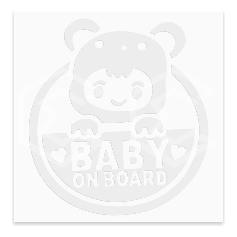 2 Calcomanía Bebé A Bordo Sticker Vinil Auto Moto 14cm X15cm