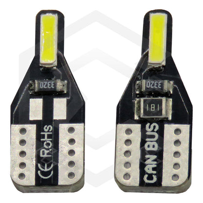 Par De Focos Pellizco 2 Leds Canbus T10 W5w 12v Alto Brillo