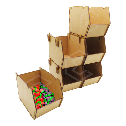 Gaveta Caja Organizadora Almacenamiento Apilable Mdf 10 Pzas Mdf