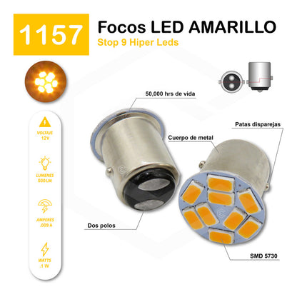 10 Focos 9 Leds 1157 1034 1156 1141 Direccional Reversa Stop