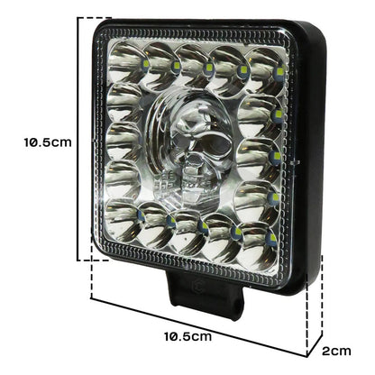 Par De Faros Calavera 26 Leds 4 Funciones Blanco-rgb 12-24v