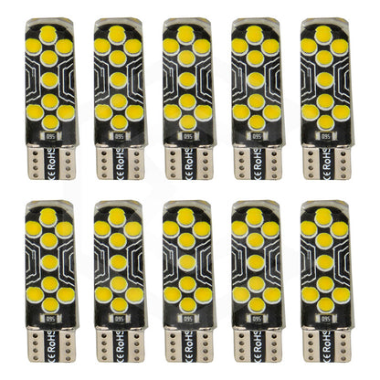 Kit De 10 Focos De Pellizco T10 18 Led Cob Gel Alta Potencia