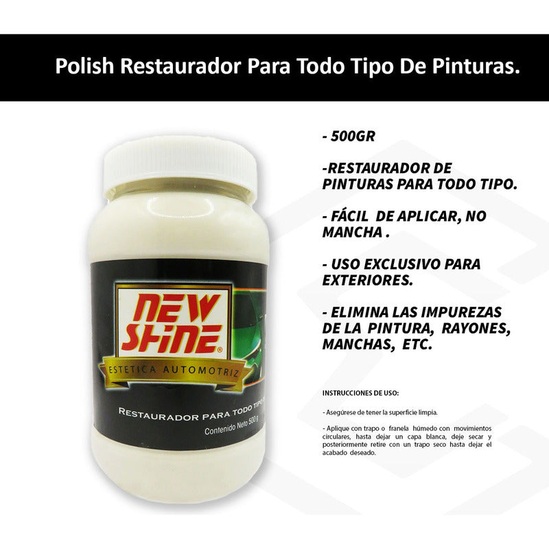 3 Polish Restaurador Para Todo Tipo De Pinturas No Mancha Crema