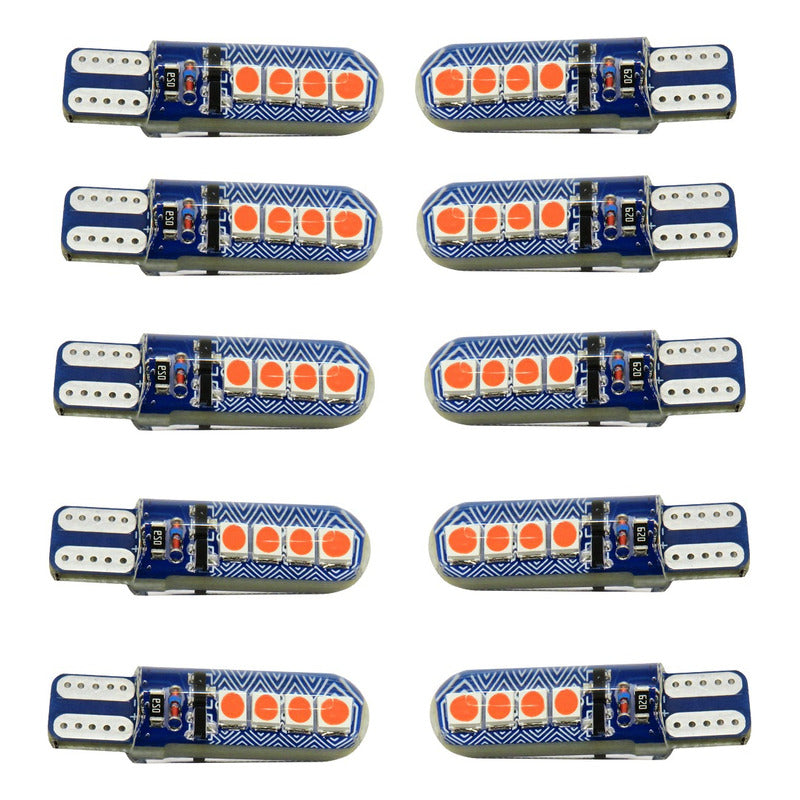 Kit 10 Focos Pellizco T10 8 Led Codigos 3 Funciones 12v T