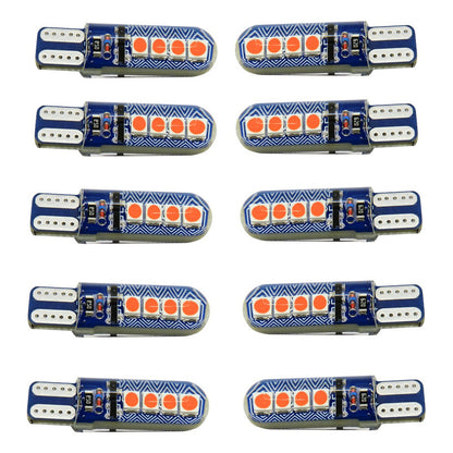 Kit 10 Focos Pellizco T10 8 Led Codigos 3 Funciones 12v T
