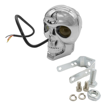 2 Faros Universal Calavera 12 Leds 3 Funciones Fijo 12-24v