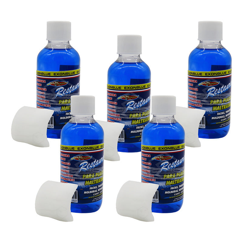 5 Restaurador Plásticos Maltratados Abrillanta Nutre 120ml Azul