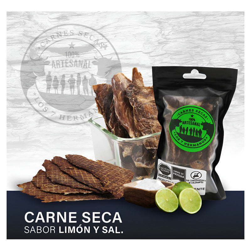Carne Seca Laminada Artesanal De Res Limón Y Sal Snack 100g