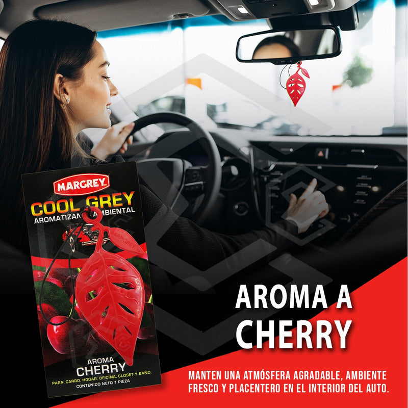 Aromatizante Auto Casa Ambiental Cool Grey Hoja Margrey 3pza