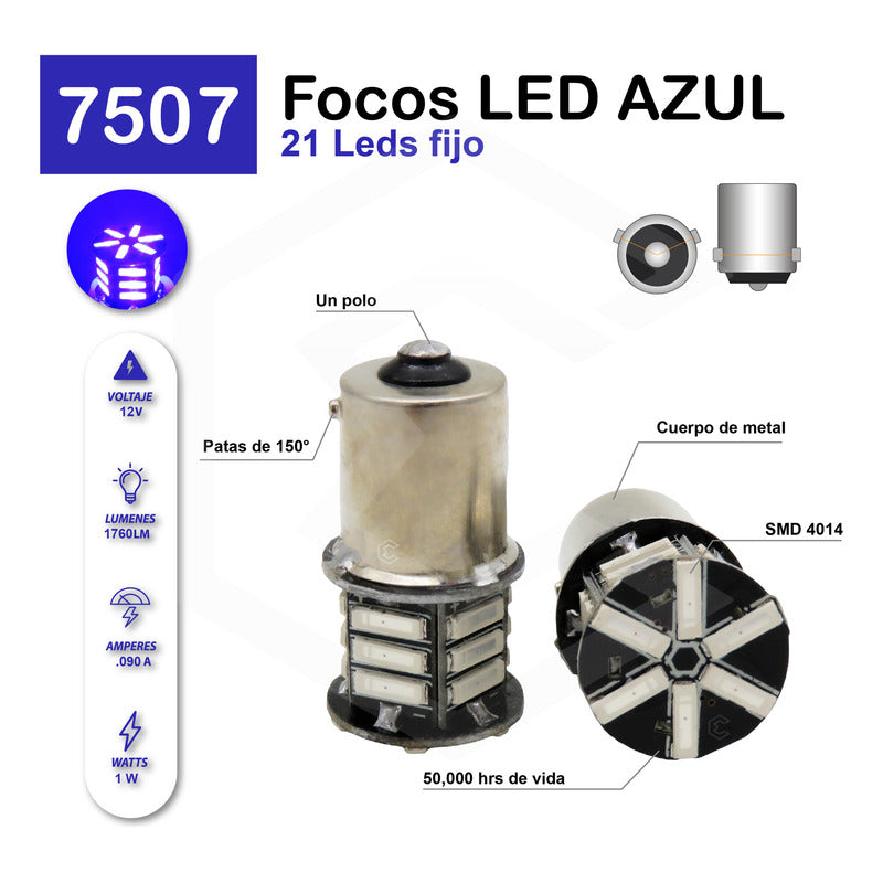 2 Focos 3157 1156 1157 7440 7443 1176 21 Leds Fijo Par Focos