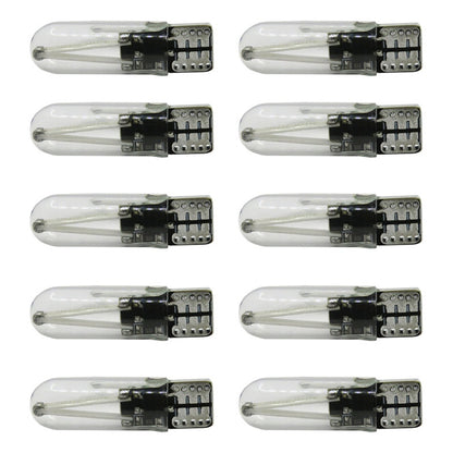 Kit 10 Foco De Pellizco Led Cob Vidrio Filamento Canbus T10