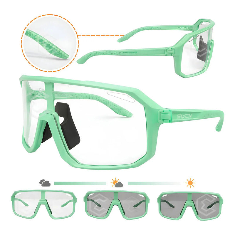 Lentes Gafas Menta Fotocromáticas Deportiva Proteccion Uv400 Menta