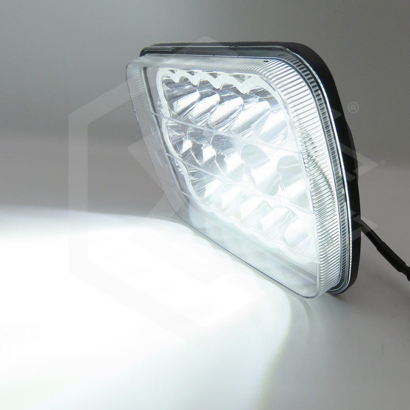 Par Unidad 5x7 108 Led Blanco Aro De Angel Alta/baja 12/24v
