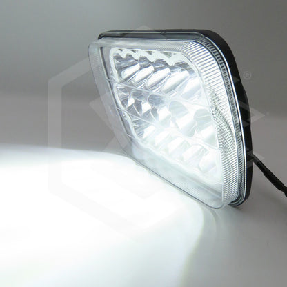 Par Unidad 5x7 108 Led Blanco Aro De Angel Alta/baja 12/24v