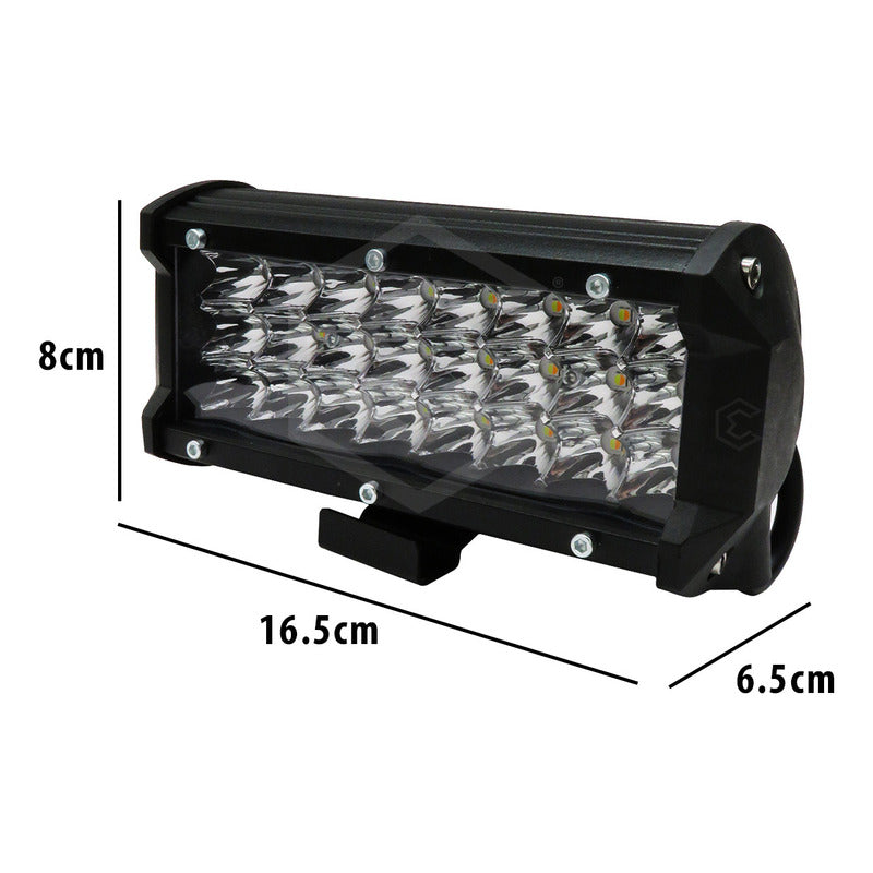 Faro Barra 48 Hiper Led Aux Bicolor Fijo Estrobo 6'' 12-24v