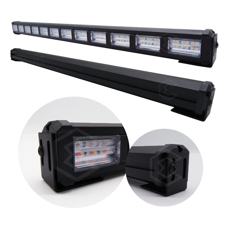 Barra 216 Led 19 Funciones 12 Módulos Bicolor Estrobo 12-24v