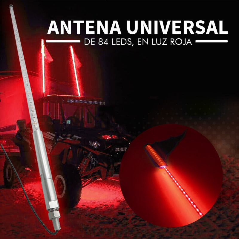 Antena 84 Leds Universal Bandera Rzr Can Am Atv 90cm 12-24v