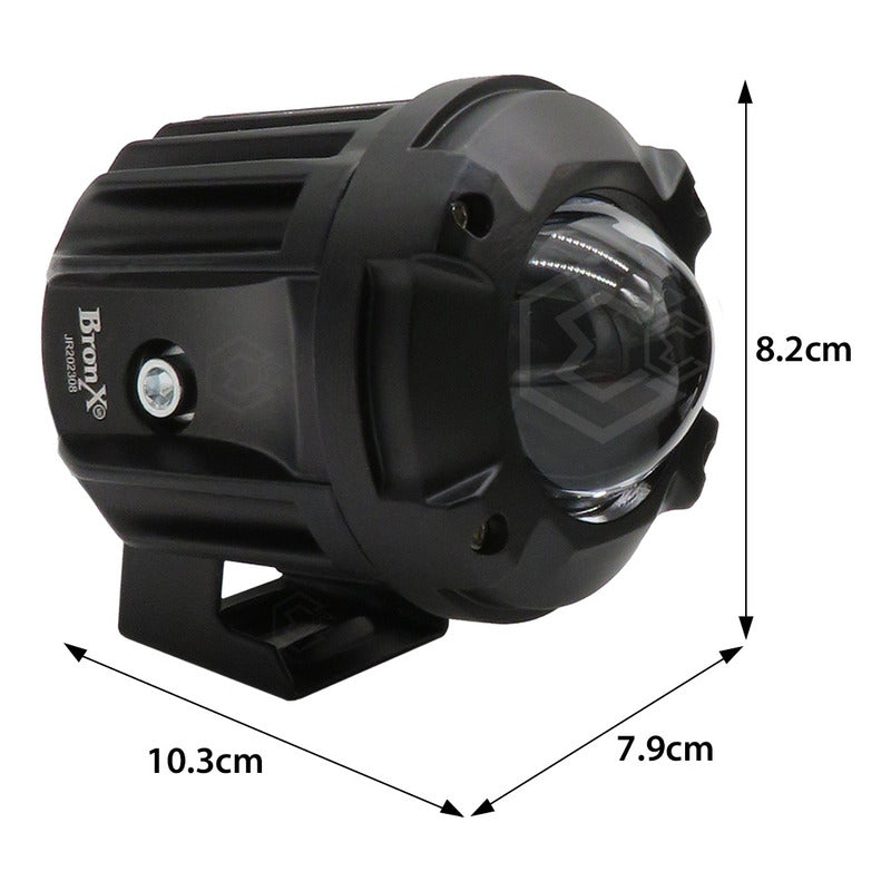Faros Redondo Empotrable Bicolor 5500lm 6 Hiperled C/lup