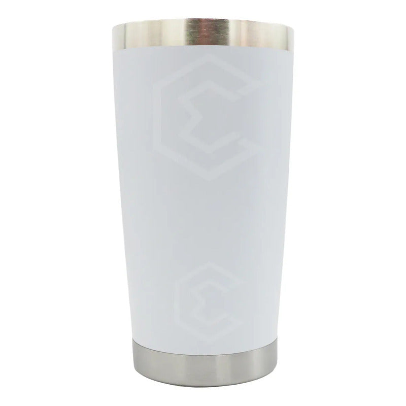 Termo Vaso Personalizado Nombre O Logo Láser 20oz Acero Inox Blanco