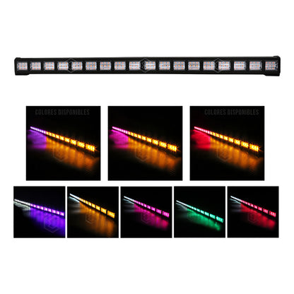 Barra 324 Led 19 Funciones 18 Módulos Bicolor Estrobo 12-24v