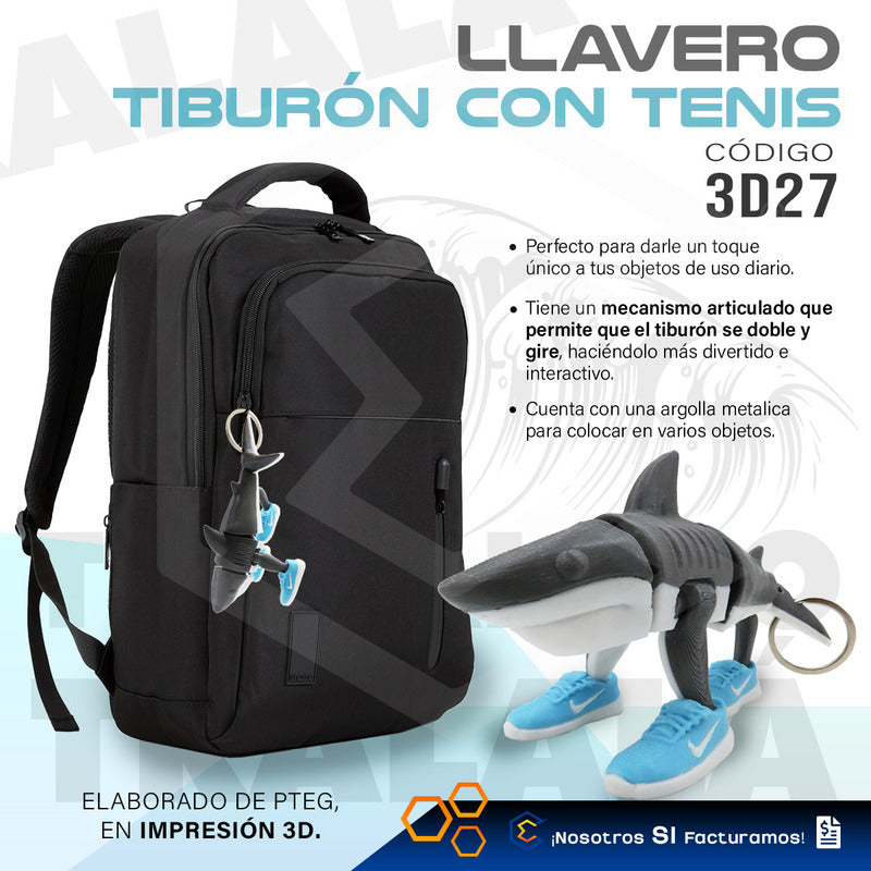 Tralalero Tralala Tiburón Con Tenis Articulado Impresión 3d