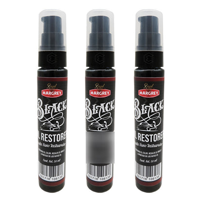 3 Restaurador De Plasticos Negros Oil Restorer 50ml Margrey